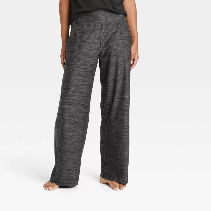 Women's Knit Mid-Rise Wide Leg Pants - All in Motion™ | Target