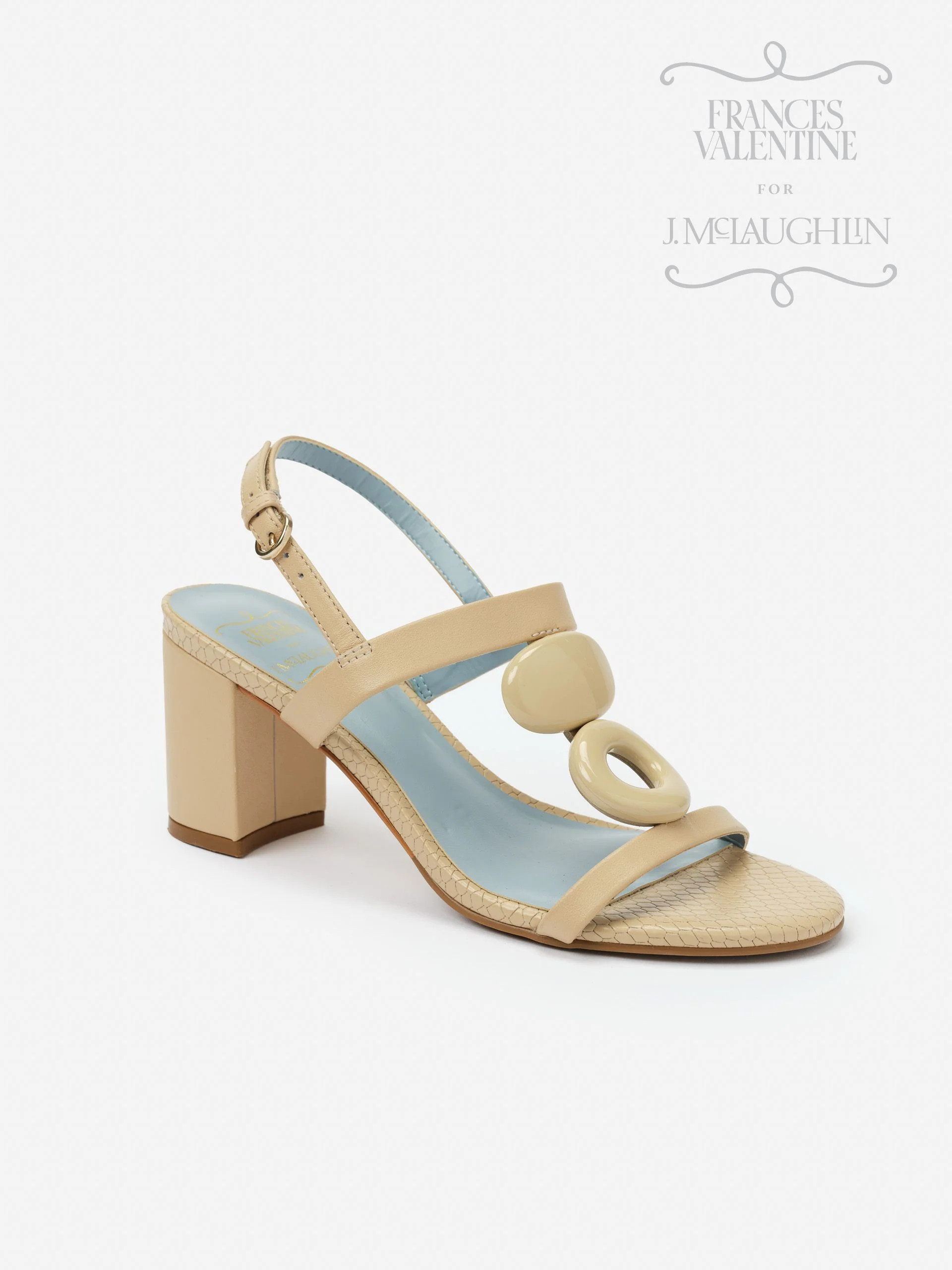 Natural Solid Frances Valentine Bianca Heels | Women's Shoes | J.McLaughlin | J.McLaughlin