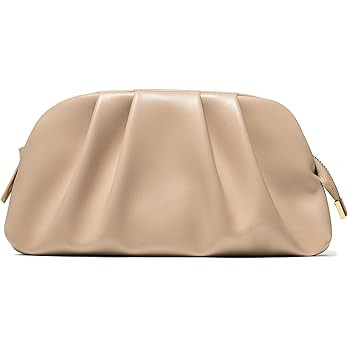 SWEETV Dressy Vegan Leather Clutch Purse for Women Formal, Soft Pleated PU Evening Clutch for Wed... | Amazon (US)