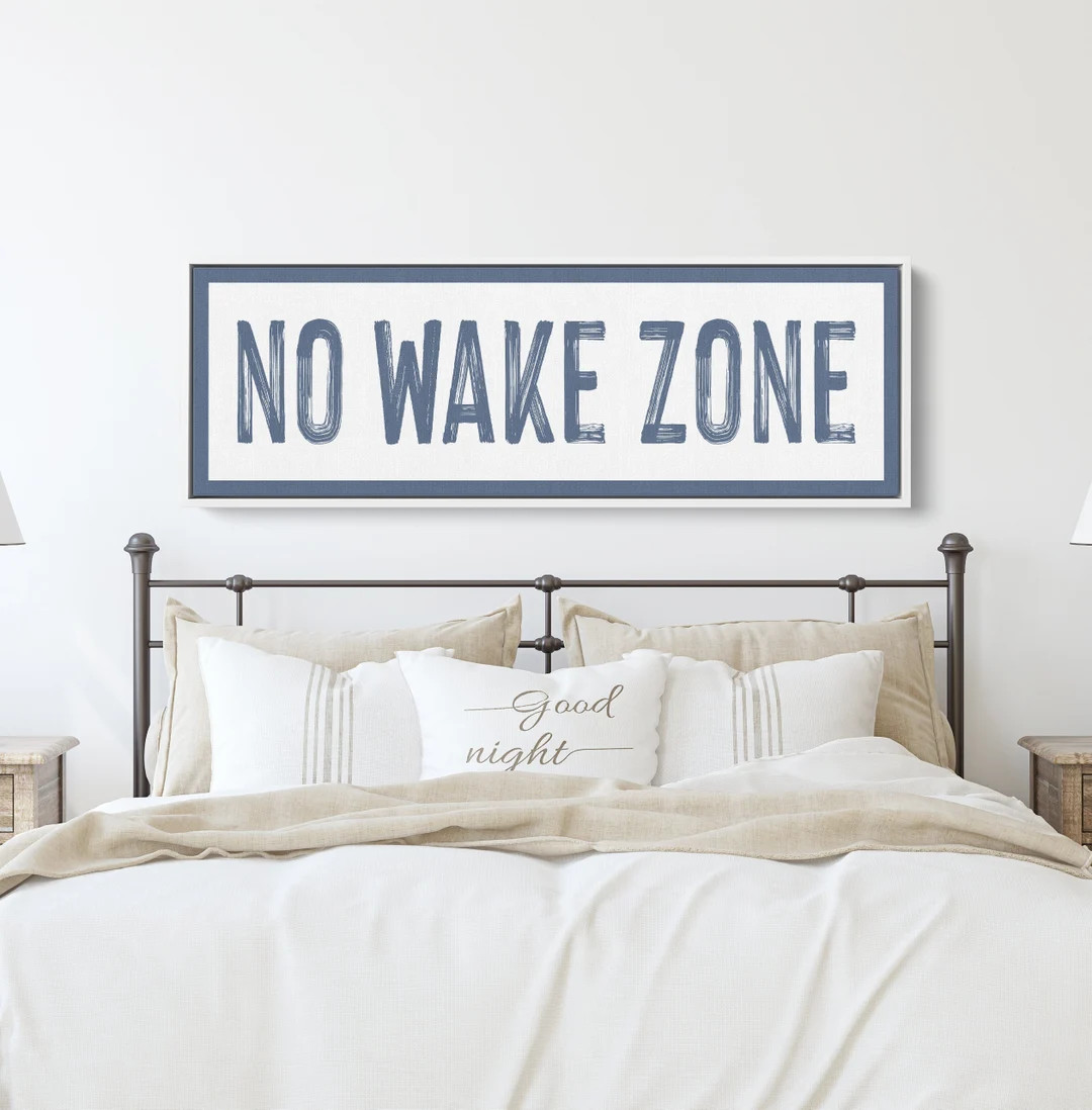 No Wake Zone Sign | Sign Above Bed for Lake House | Nursery Decor | Lake Wall Art - Etsy | Etsy (US)