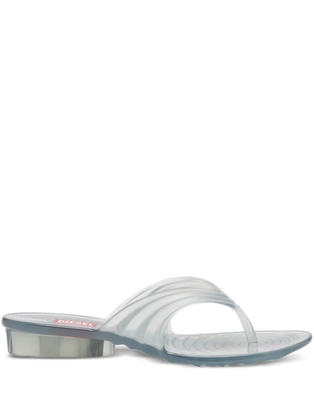 Diesel x Melissa Pleated Thong Sandals | Grey | FARFETCH | Farfetch Global
