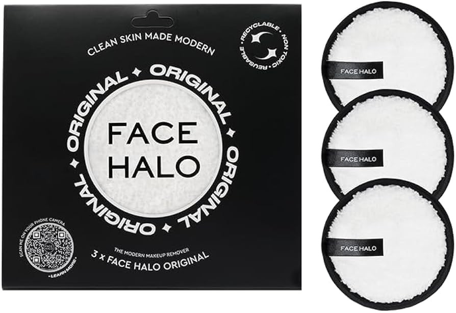 Face Halo Reusable Makeup Remover Pads, No Product Needed | Gently Removes Makeup With Just Water... | Amazon (US)
