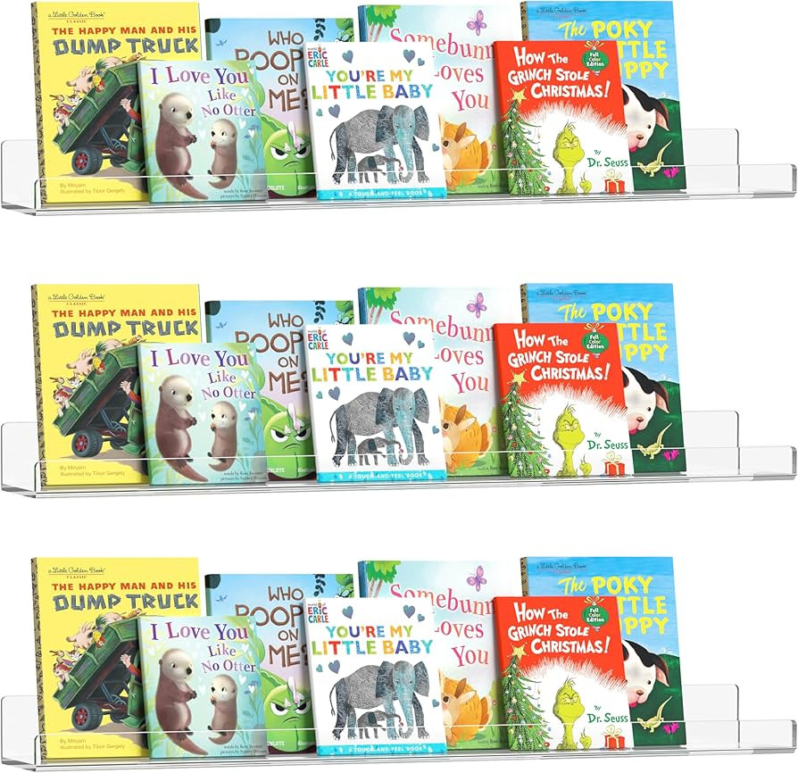 HBlife 36 Inches Invisible Wall Floating Bookshelf for Kids and Nursery, 16 Inch Stud Spacing Cle... | Amazon (US)