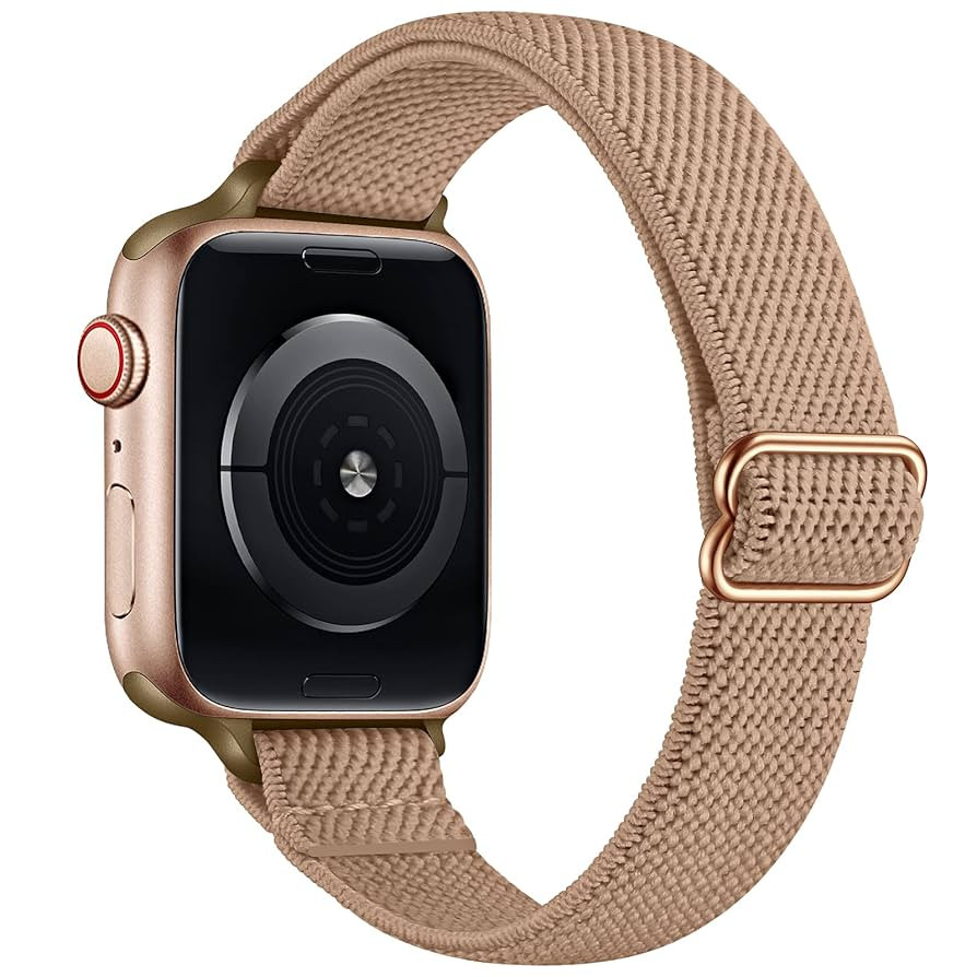 SICCIDEN Slim Stretchy Bands Compatible with Apple Watch Band 42mm 41mm 40mm 38mm, Women Elastics... | Amazon (US)