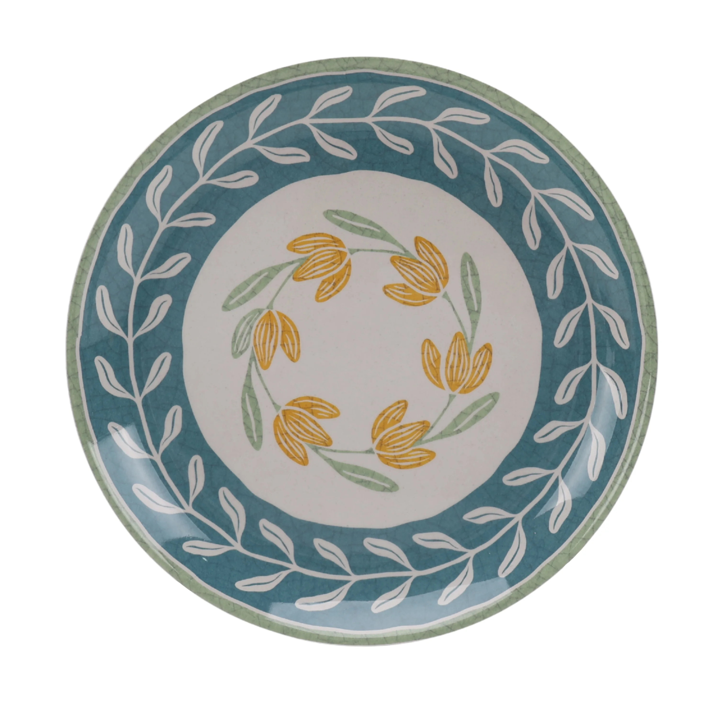 Better Homes and Gardens Bamboo Melamine Floral Salad Plate | Walmart (US)