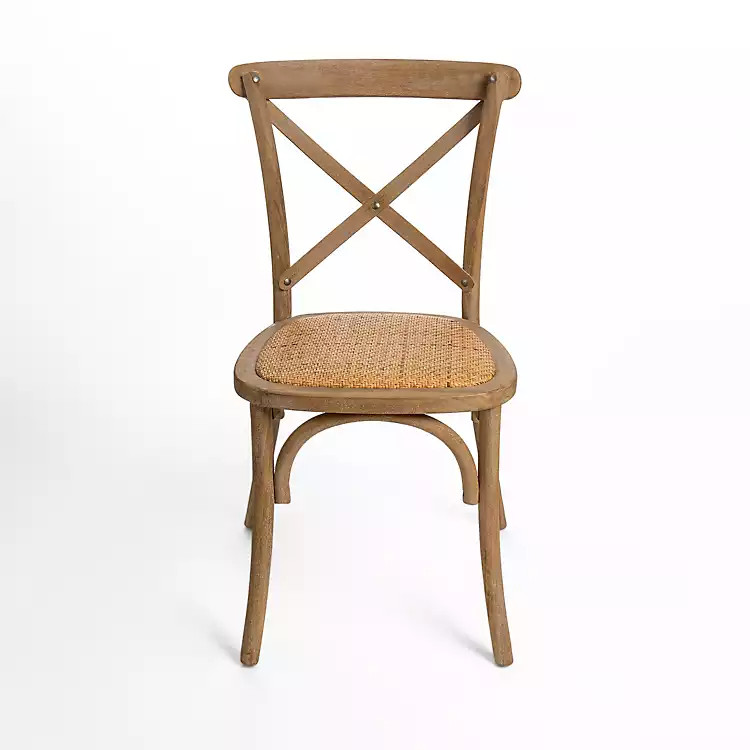 Natural X Frame Cane Seat Dining Chair | Kirkland's Home