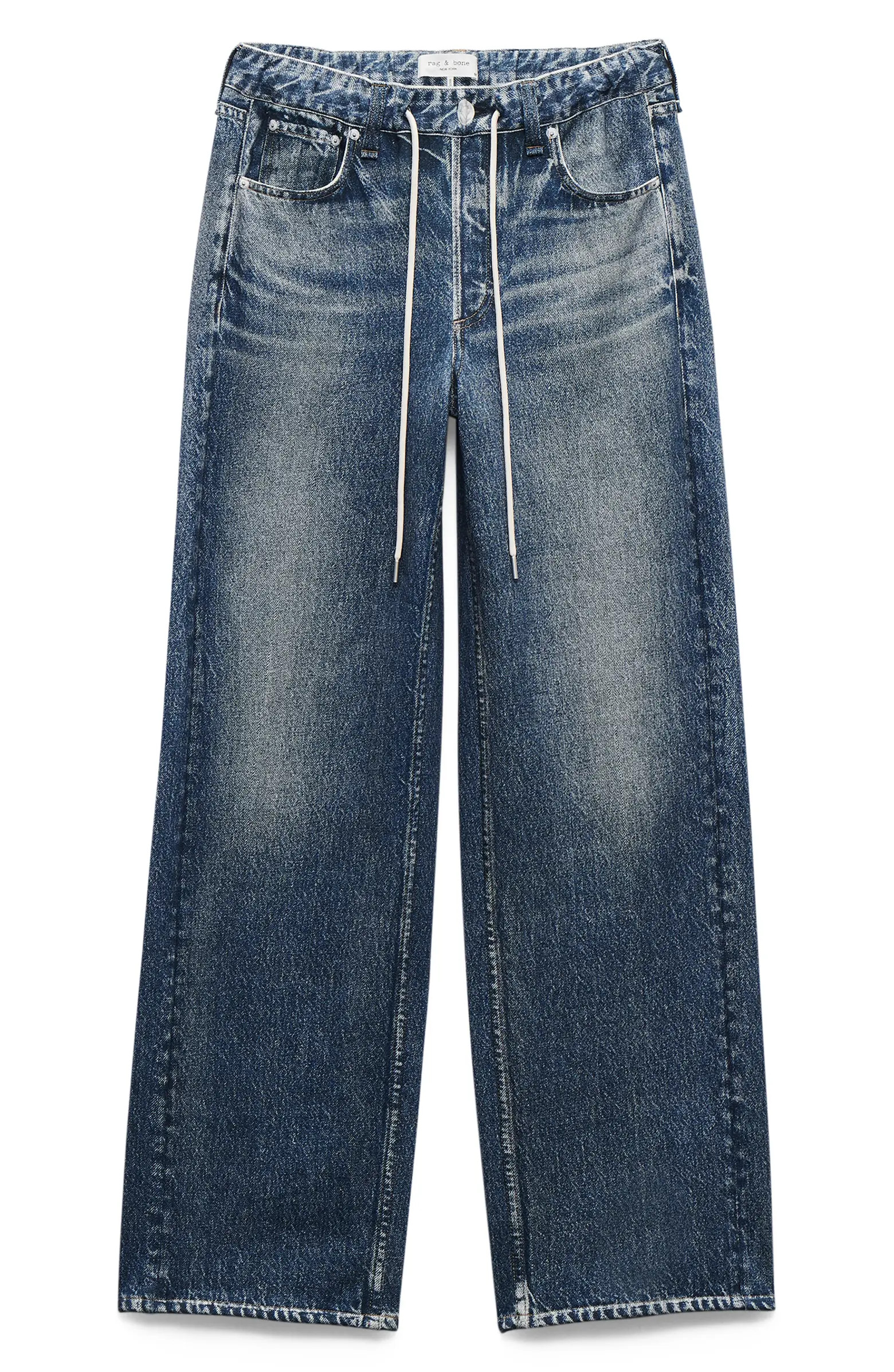 rb Miramar Pull-On Wide Leg Cotton Terry Sweatpant Jeans | Nordstrom