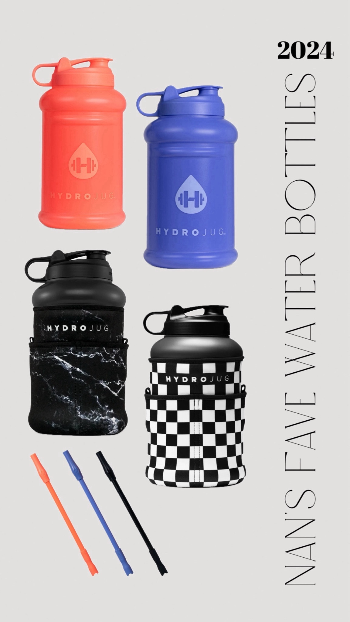 My favorite water bottles… this is gonna be a series because your girl has lots of favorites!! 

This is one I use regularly and love! 
Especially when I’m on the go it has a sleeve with an adjustable strap to take with you anywhere! 

 https://www.thehydrojug.com/products/black-checkers

#LTKGiftGuide #LTKfitness #LTKfindsunder50