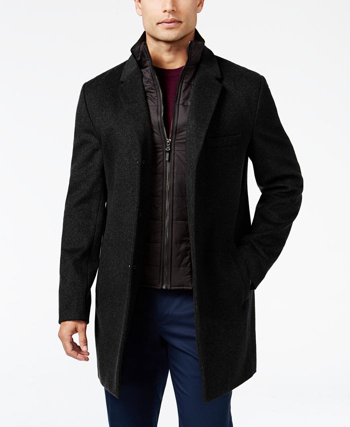 Michael Kors Michael Kors Men's Water-Resistant Slim-Fit Overcoat with Zip-Out Liner & Reviews - ... | Macys (US)