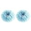 2 PCS Light Blue Pom Pom Hair Tie Fuzzy Scrunchies Furry Hair Bands With Faux Rabbit Fur Fluffy E... | Amazon (US)