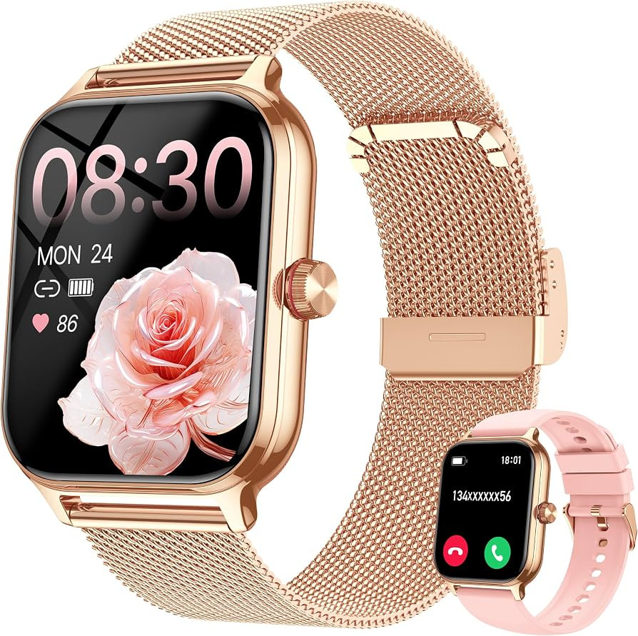 Smart Watch Women Men, 1.96" Reloj Inteligente para Mujer, Fitness Tracker, Blood Pressure/Heart ... | Amazon (US)