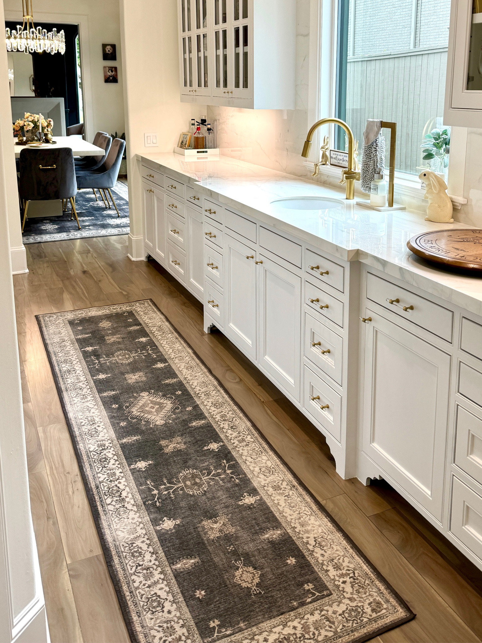 Home Decor for the kitchen and butler’s pantry. 

When we renovated we chose acrylic cabinet pulls, changed the faucets to gold, and painted the cabinets Benjamin Moore “Decorator’s White”. 

#everypiecefits

Home decorations
Home furnishings
Rug
Runner
Kitchen decor 
Home renovations 

#LTKHome #LTKStyleTip #LTKFamily