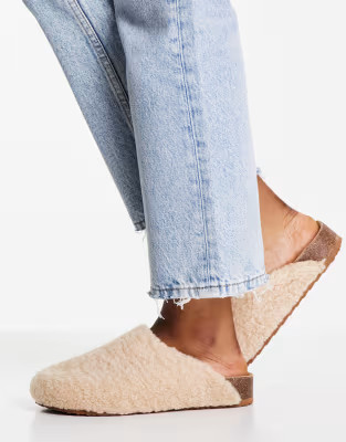 ASOS DESIGN Milo clog mules in natural | ASOS (Global)