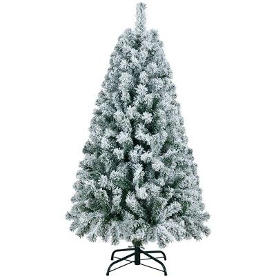 Yaheetech Frosted Artificial Christmas Tree Frosted Artificial Christmas Tree, Green | Target