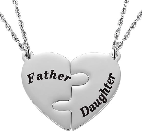 Ralukiia Mother and Son Heart Matching Necklace Set for 2 - Son to Mom Mother to B... | Amazon (US)