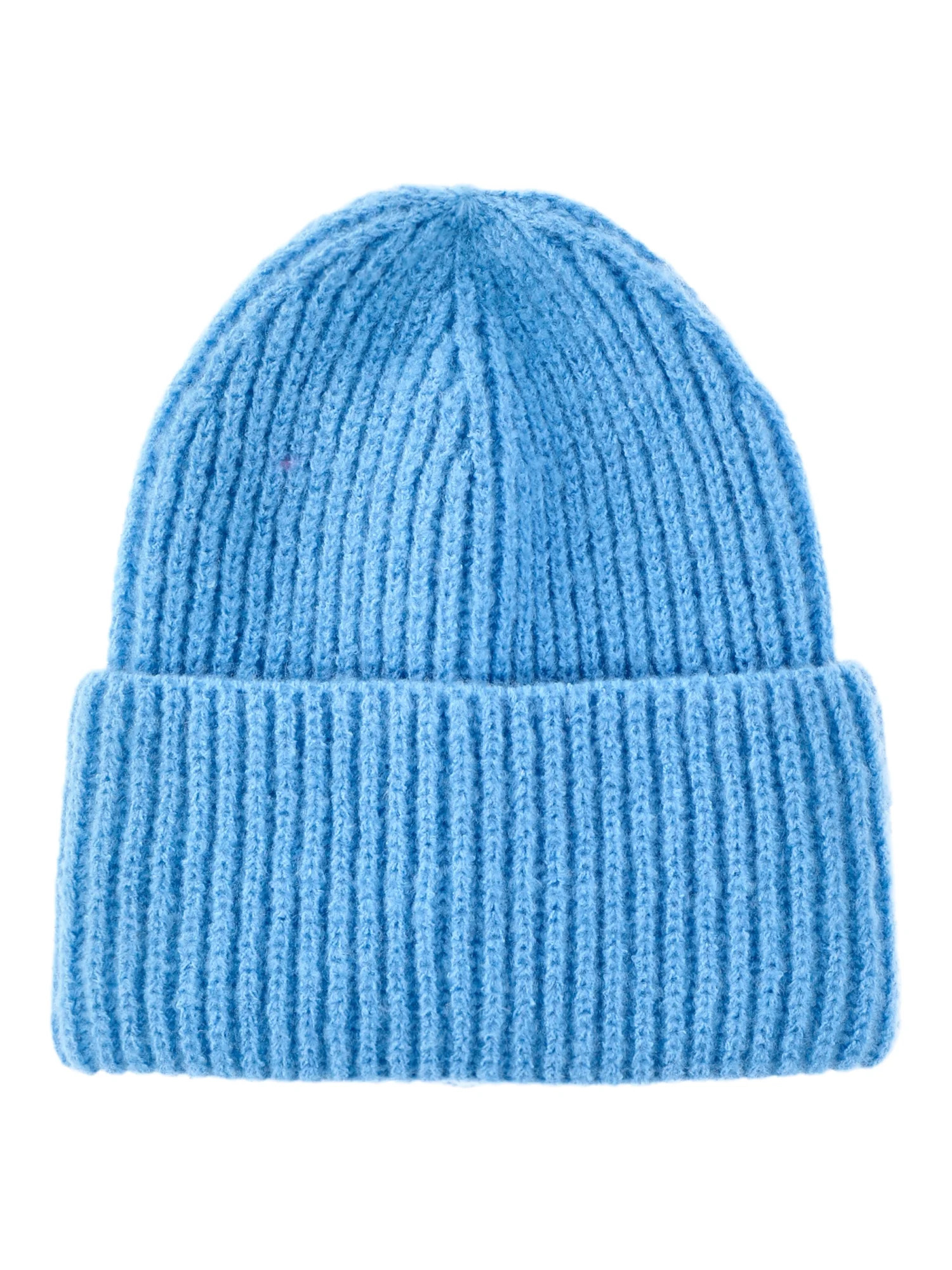 No Boundaries Women's Ribbed Fisherman Winter Beanie, Blue Spark | Walmart (US)
