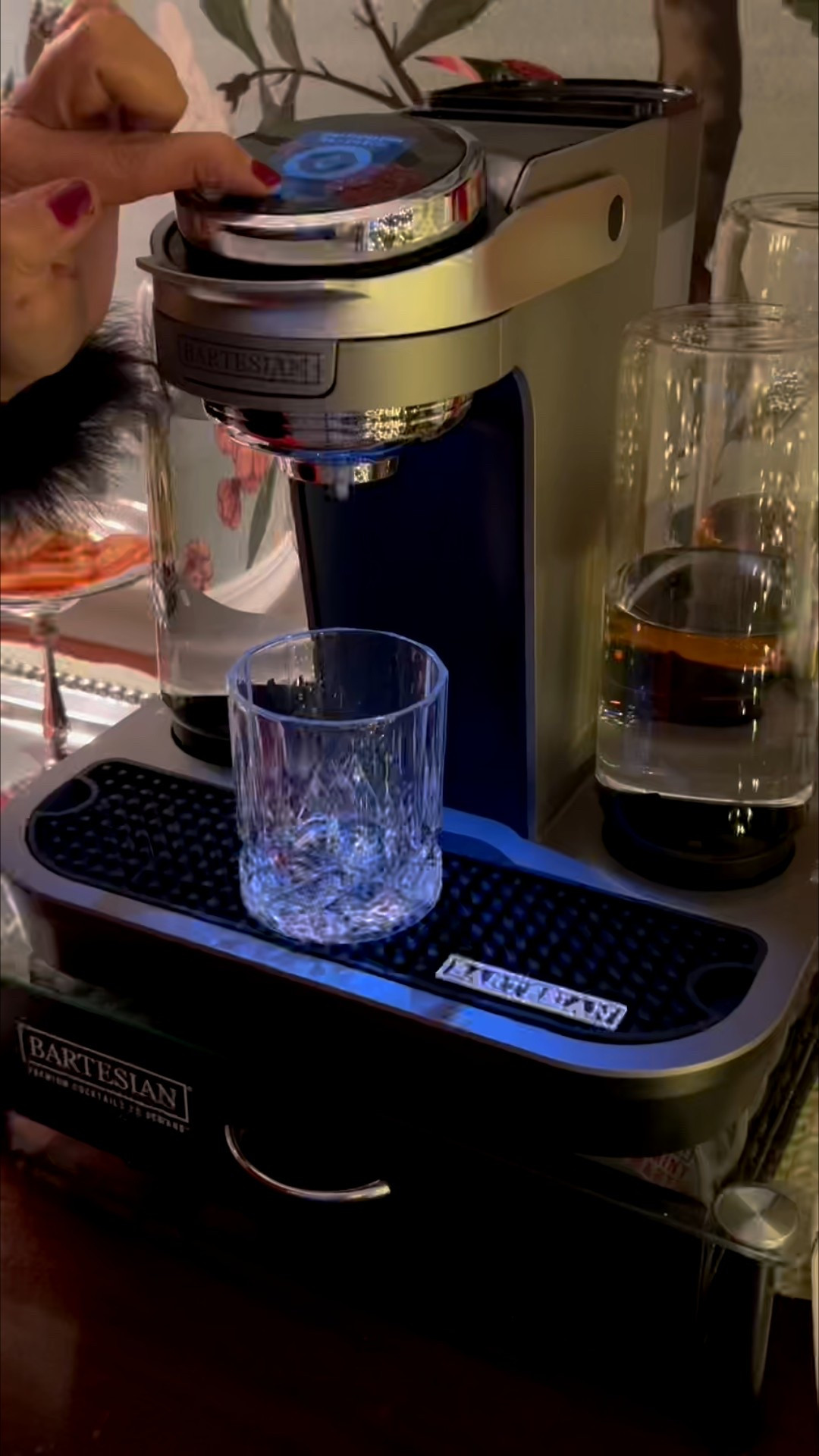 Just in time for the holidays, I acquired the newest @bartesian cocktail maker, and it has already become the star of our entertaining season. With a few soirées on the calendar, I wanted something effortless yet
elevated, and this delivers pertectly.
I set it up on our buffet as a little cocktail station, complete with all the garnishes: citrus wheels, cranberries, fresh herbs, festive rim sugars, and more.
Guests absolutely love being able to create their favorite drinks with the press of a single button.
Whether they prefer rum, whiskey, tequila, gin, or vodka, the Bartesian makes bar quality cocktails on demand... and in just 30 seconds.
The craftsmanship and ease are what sold me ~ every pour is balanced, premium, and consistent, without the guesswork. It truly takes the stress out of hosting and adds such a fun, interactive moment to the night.
There's something magical about watching guests mix a perfectly crafted cocktail while you enjoy being fully present in your home.
If you're entertaining this season or looking for the perfect gift for someone who loves hosting, the Bartesian is such a thoughtful and impressive addition. Elevated entertaining, simplified.
#bartesian #cocktailmaker 


#LTKGiftGuide #LTKSaleAlert #LTKHoliday