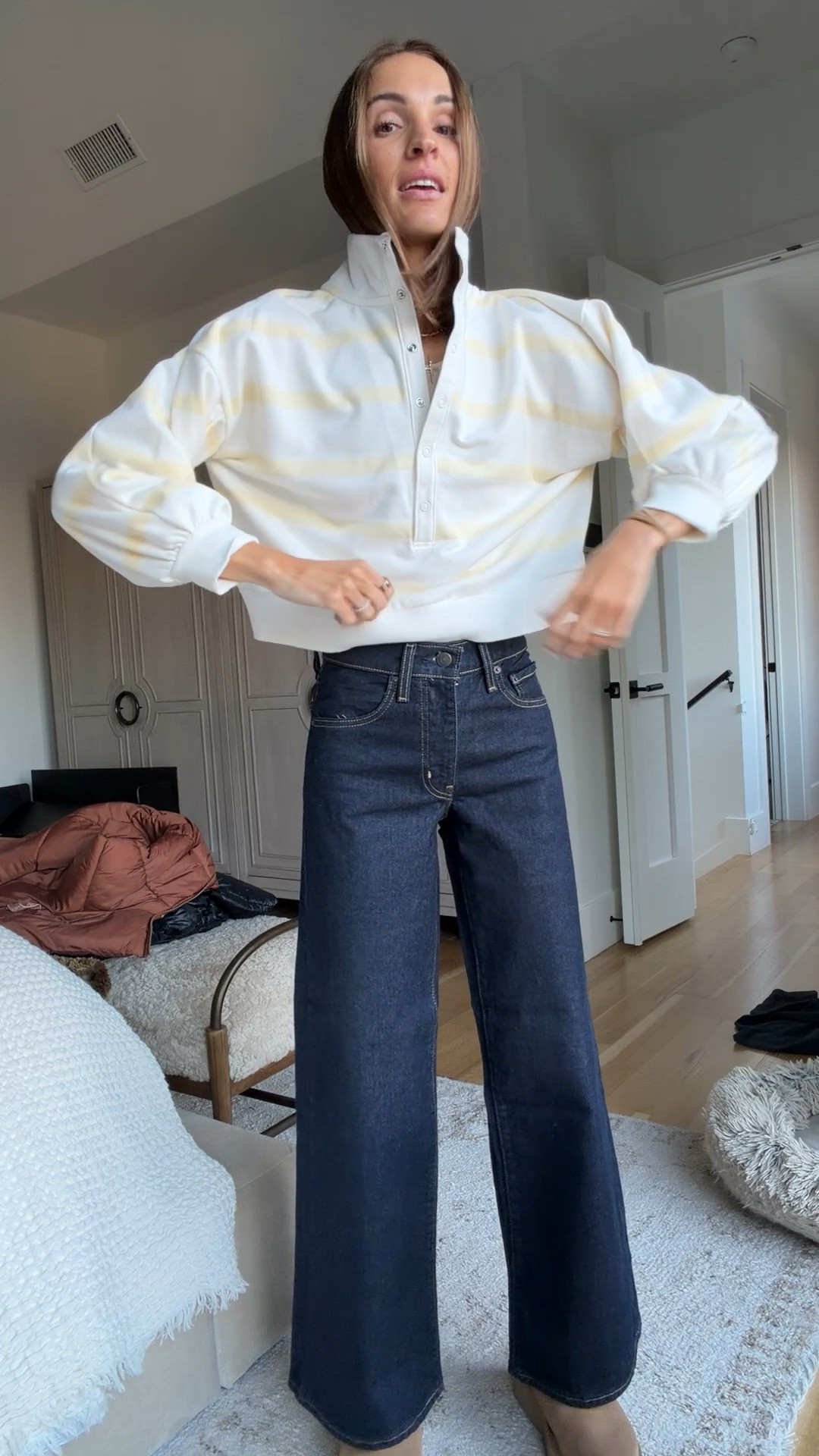 xs in sweatshirt / 24 in jeans 

#LTKFindsUnder100