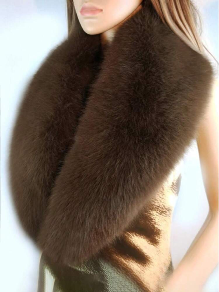 1pc Faux Fur Collar Scarf, Fashion Shawl Collar For Women, Autumn/Winter | SHEIN