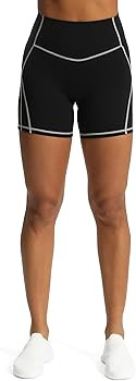 Aoxjox Workout Biker Shorts for Women Tummy Control High Waisted Exercise Gym Yoga Lined Shorts 6... | Amazon (US)