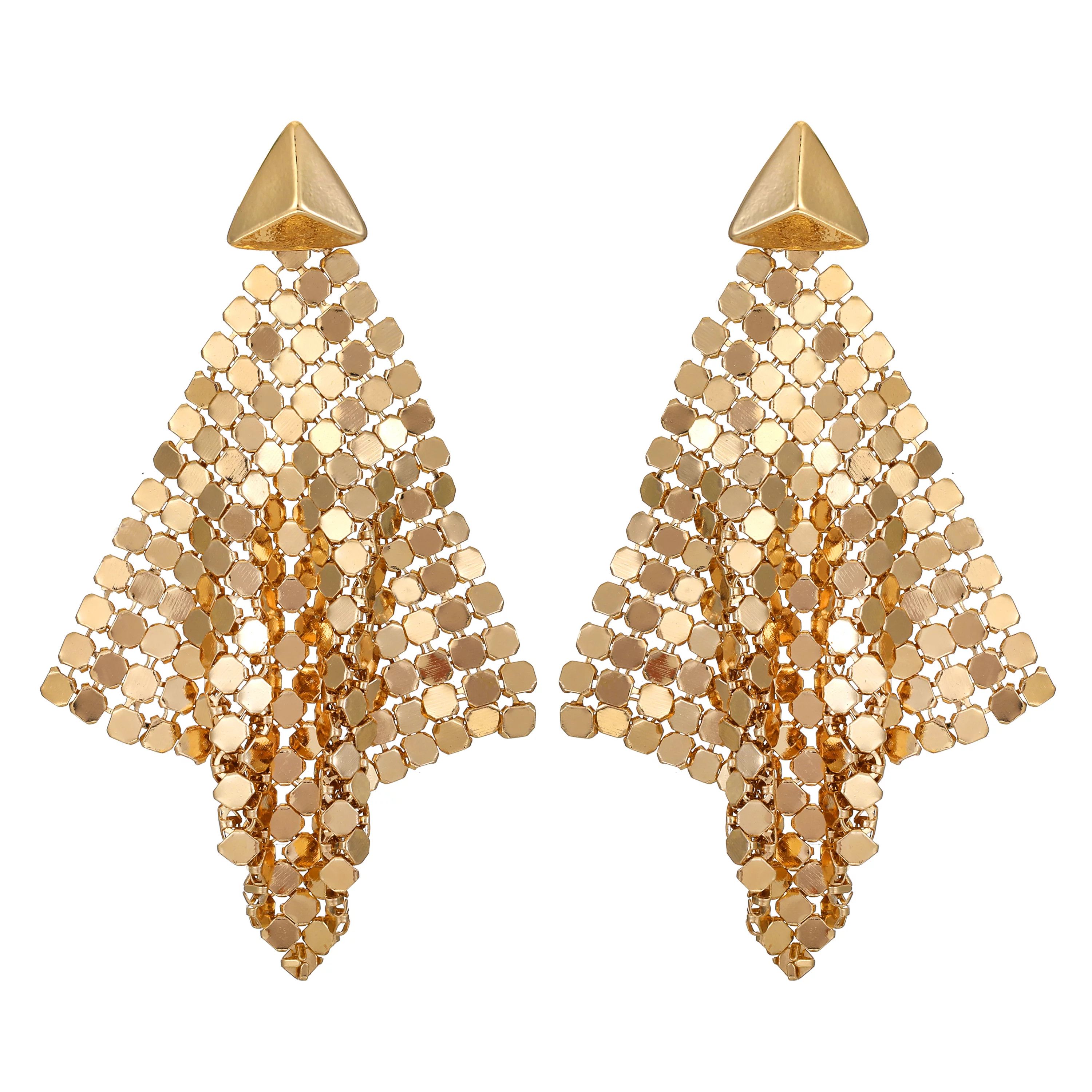 Seren JewelrySeren Jewelry Women's Gold Tone Lame' Dangle EarringUSD$17.77Price when purchased on... | Walmart (US)