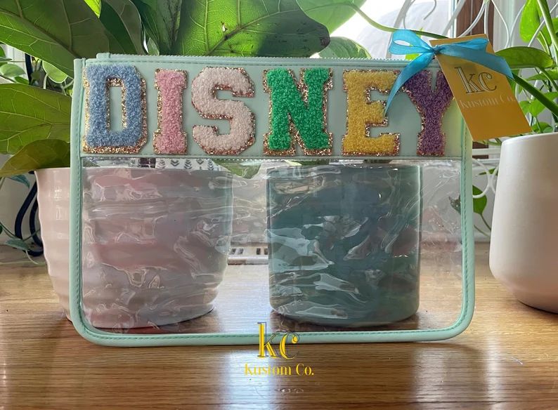 Clear Multipurpose Bag with Glitter Varsity Letters *Stadium Approved* | Etsy (US)