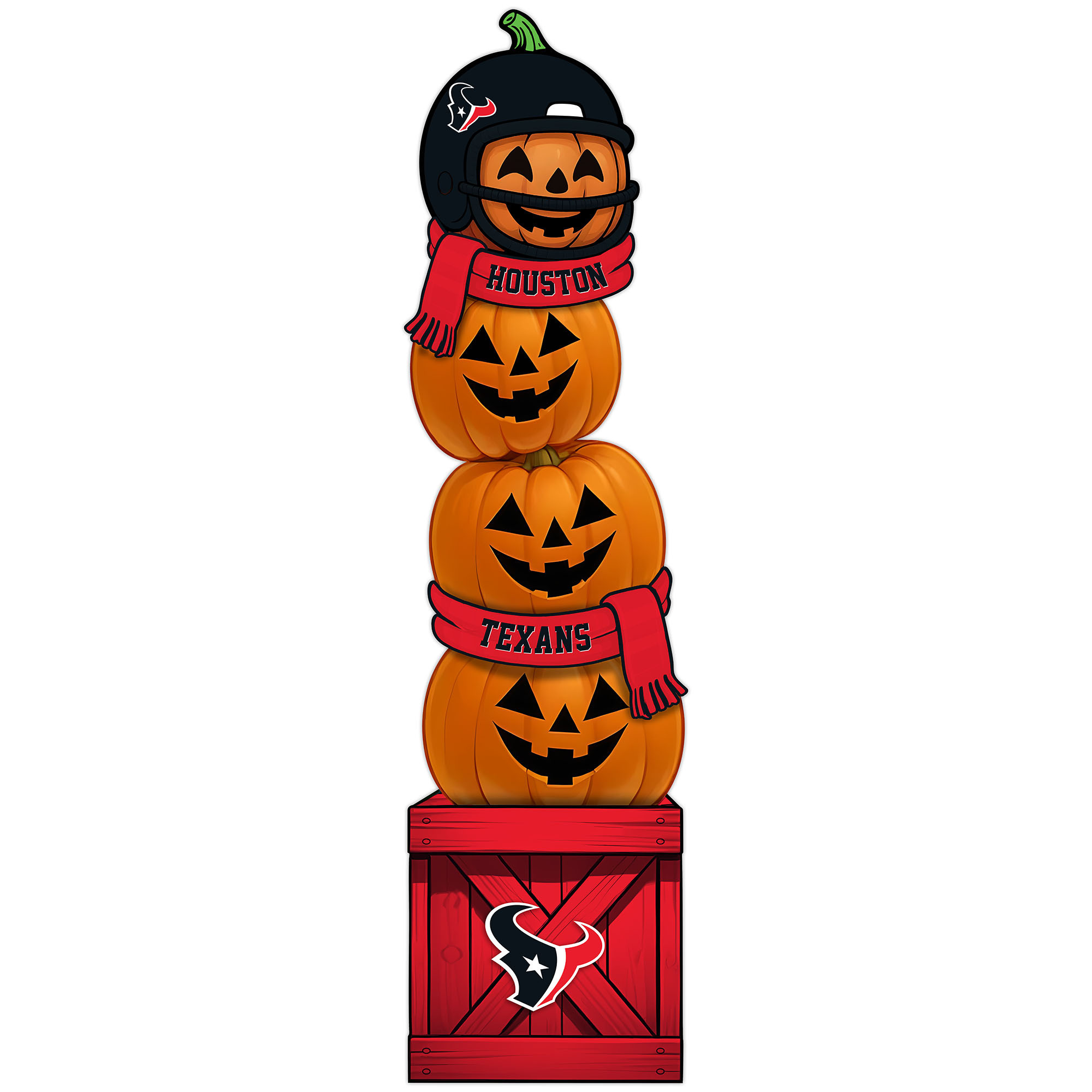 Houston Texans 31" Stacked Pumpkin Leaner | Fanatics