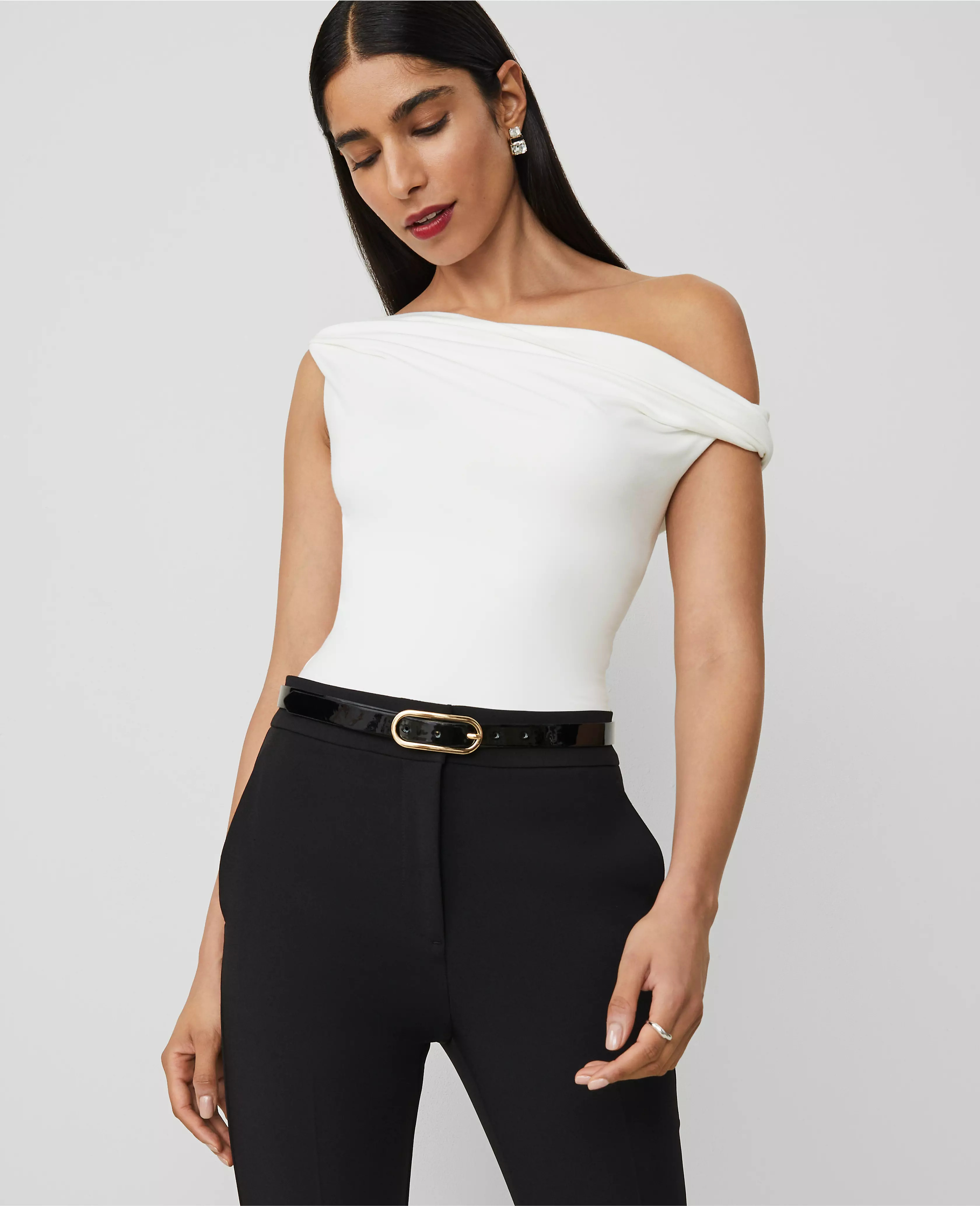Asymmetric One-Shoulder Top | Ann Taylor