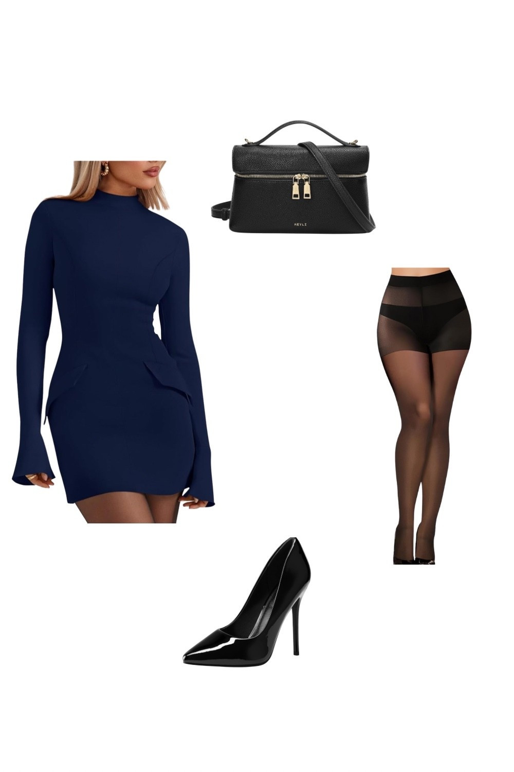 Fall Outfit

Step into elegance with this chic night-out outfit featuring a sleek navy blue mini dress, sheer black tights, and classic black stiletto pumps. Styled with a structured black handbag, this classy look is perfect for cocktail parties, formal dinners, or date nights. A timeless and sophisticated outfit idea for evening fashion inspiration.

Keywords: navy blue dress outfit, elegant party look, classy night-out style, cocktail dress outfit, black heels outfit idea, evening fashion inspiration

#LTKFindsUnder50 #LTKStyleTip #LTKFallSale
