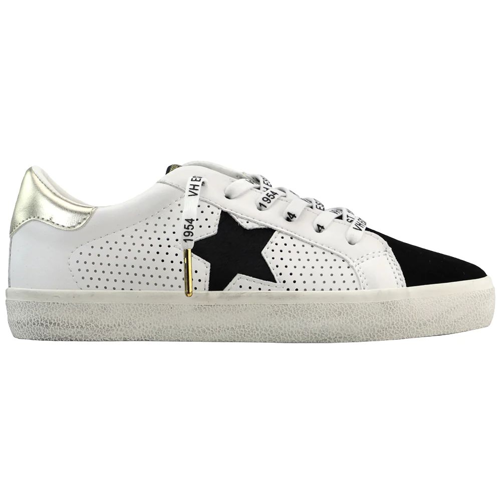 Shop Gold, White Womens Vintage Havana Gadol Perforated Lace Up Sneakers | Shoebacca