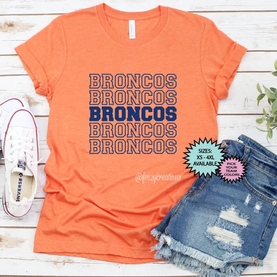 Broncos Shirt  Broncos Football Shirt  Football Game Day - Etsy | Etsy (US)