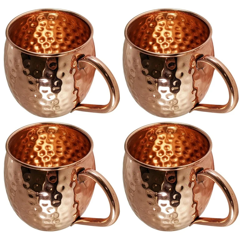 4 pack Pure Copper Moscow Mule Mugs - by SciencePurchase | Walmart (US)
