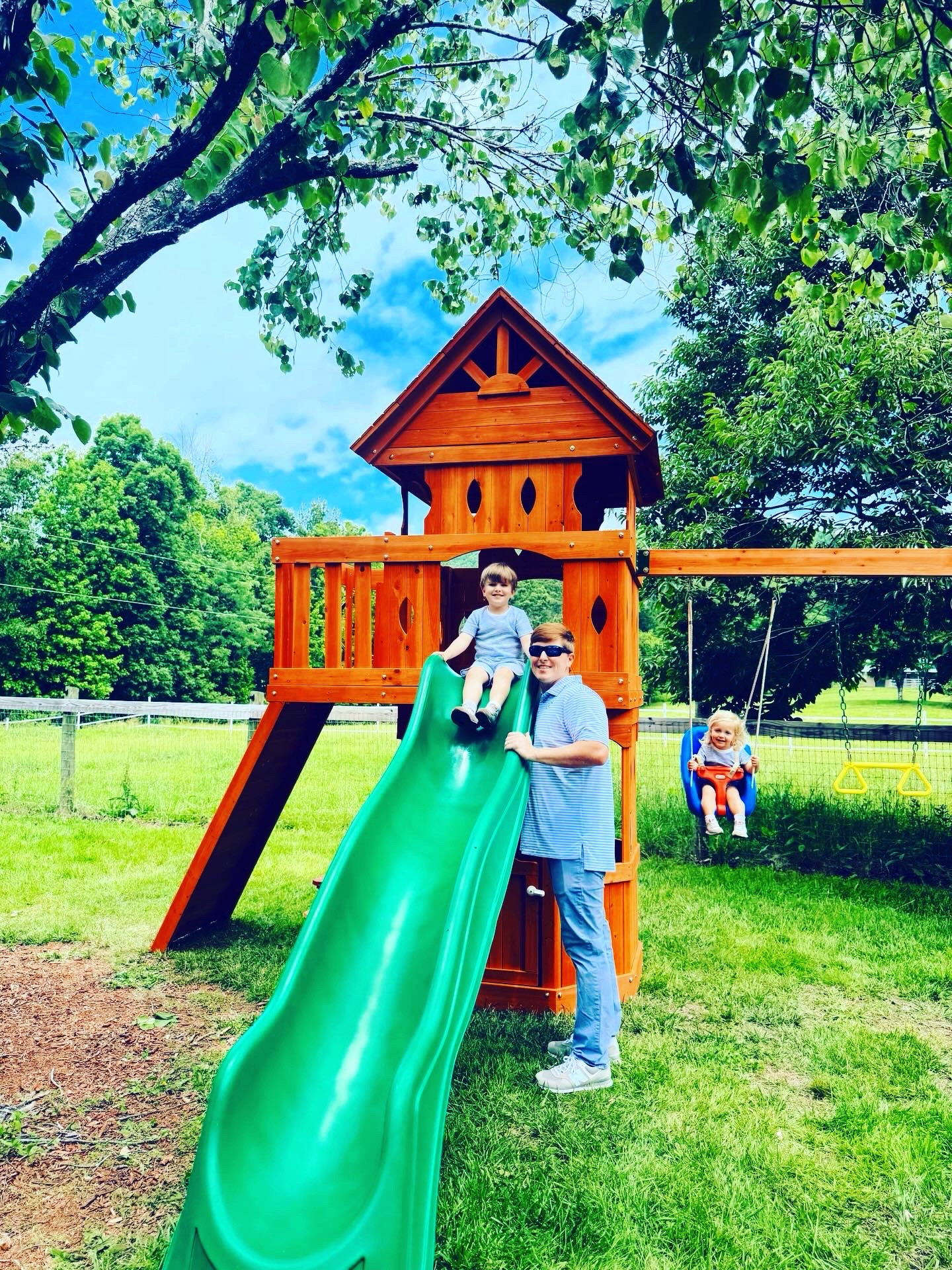 Happy Father’s Day Weekend, y’all!! 🧢💙⚾️🎣🌾🐟 Can’t wait to celebrate this “front door 🚪 famous” ✨ handsome 🔥 hubby of mine 😘😍 & best daddy to my babies 👶🏼👶🏼 all weekend long!! 🛝🩵 You truly are the best thing that ever happened to me, @wesmabry - and I’m just so grateful every day that our little country cowboys 🤠 get to grow up looking up to YOU 🥰 - the man who brings all of mama’s 🤱 dreams 💭 to LIFE!! 🪴🐓🏡🚜🌻🌱 Oh how we love and adore you so!! 💙💙 #happyfathersdayweekend #frontdoorfamous #bestdadever #fathertomybabies #weloveyoudaddy