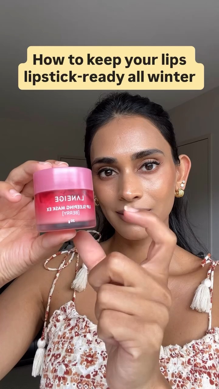 Winter lips but make them soft
This is my non-negotiable before ANY lipstick in winter. No chapped, no cracked, no patchy lipstick - just smooth, hydrated lips always ready.

LANEIGE Lip Sleeping Mask
 
#wintermakeup #chappedlips #lipmask #liphack #drylips