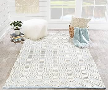 Amazon.com: Momeni Hermosa Geometric Hand Woven Light Blue Area Rug 5' X 8' (HRM-1) : Home & Kitc... | Amazon (US)