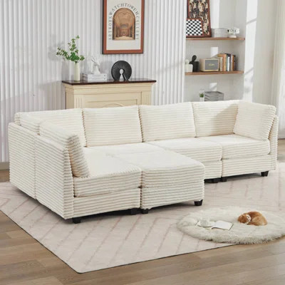 U Shaped Sectional Sofa with Ottoman and Storage, Perfect for Modern Living and Space Optimization. | Wayfair North America