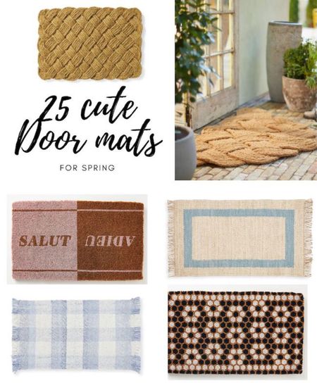 In my latest blog post I’m rounding up 25 fun front door mats for spring. Sharing a sneak peek here - the rest on chandeliersandchampagne.com #porchdecor #patiodecor #doormat #doormats 

#LTKhome #LTKGiftGuide #LTKunder100