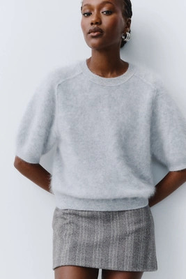 Kaia 100% Cashmere Short-Sleeve Sweater | Anthropologie (US)