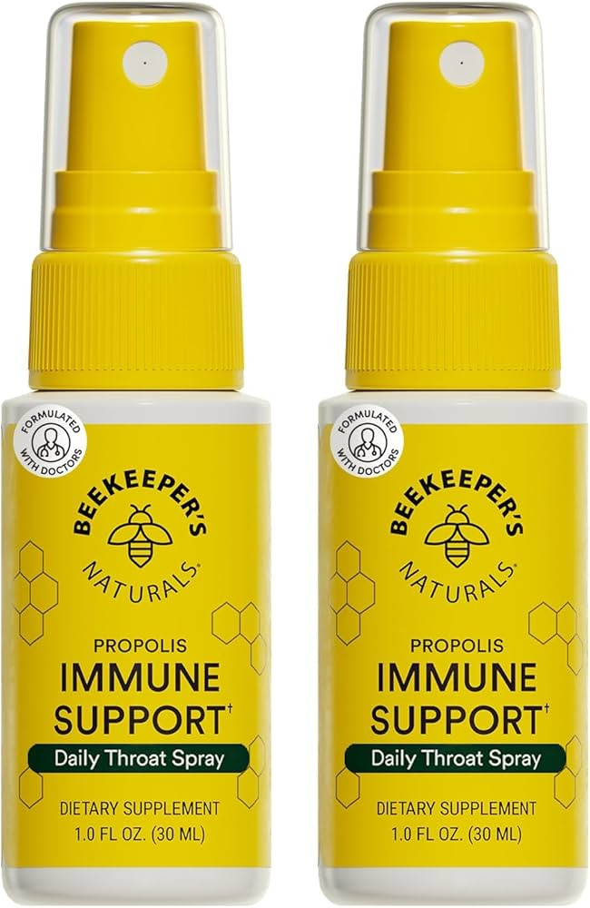 Beekeeper's Naturals Propolis Throat Spray, Natural Immune Support & Sore Throat Relief - Antioxi... | Amazon (US)