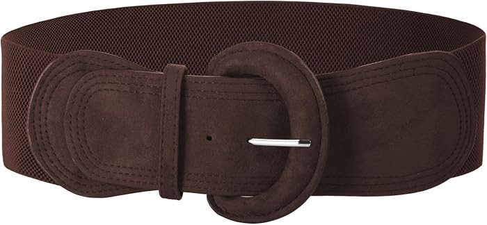GRACE KARIN Wide Belt for Women, Suede Elastic Chunky Belts with Buckle | Amazon (US)