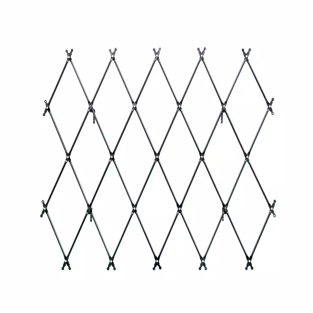 Traditional Wall Mounted Lattice Garden Trellis, 43 in. Tall Graphite Powdercoat Finish | The Home Depot