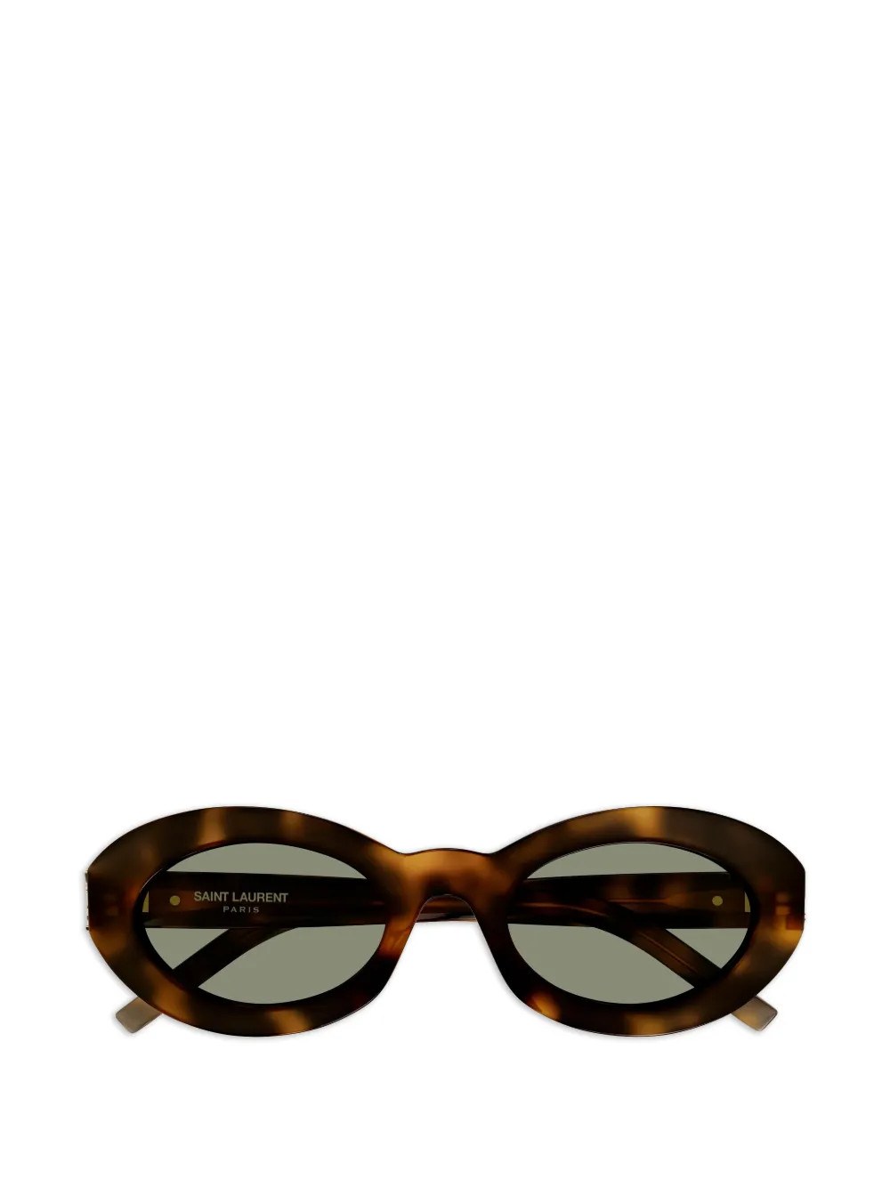 Saint Laurent Eyewear oval-frame Patterned Sunglasses | Brown | FARFETCH UK | Farfetch Global