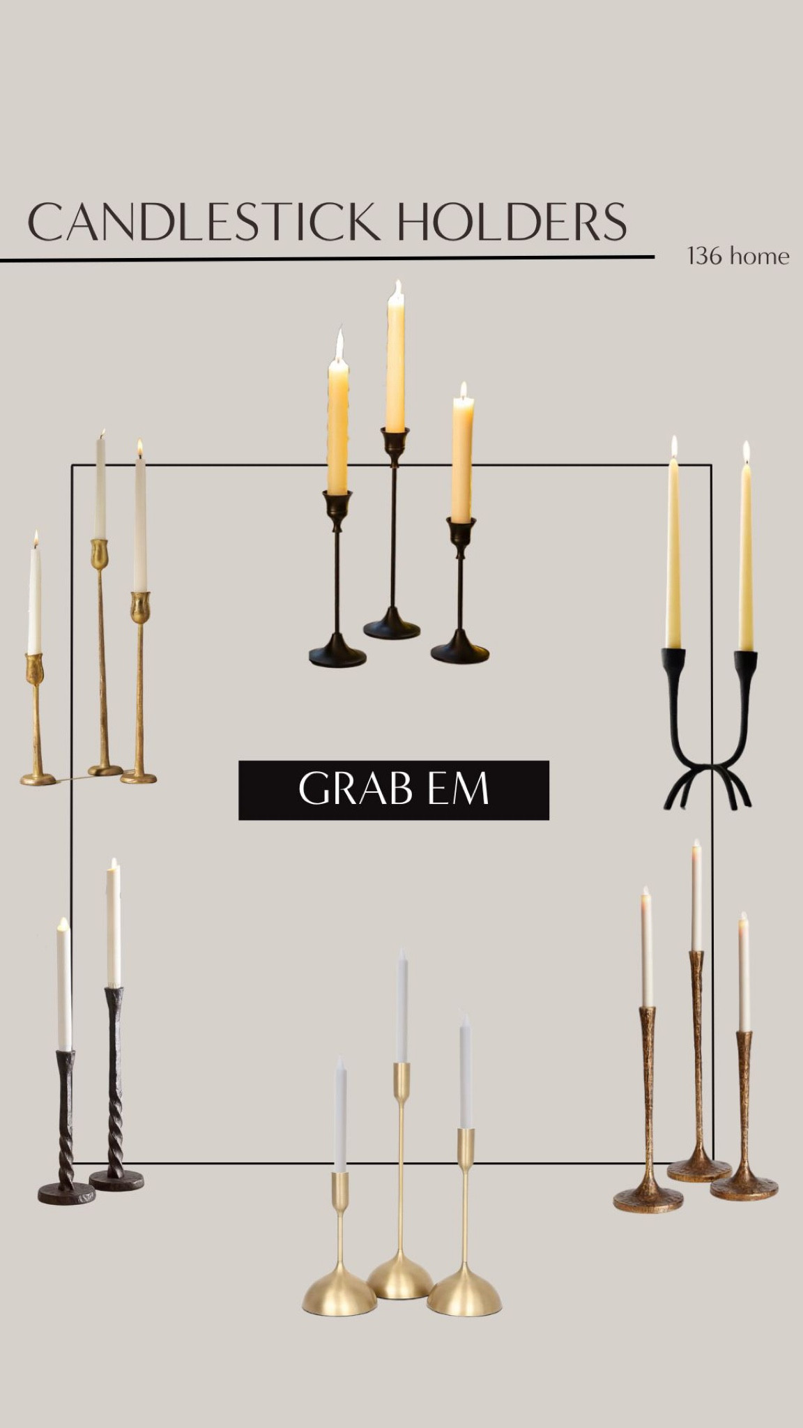 Candlestick Holders #candle #candlestick #homeaccent #tabledecor #homedecor

#LTKhome #LTKstyletip