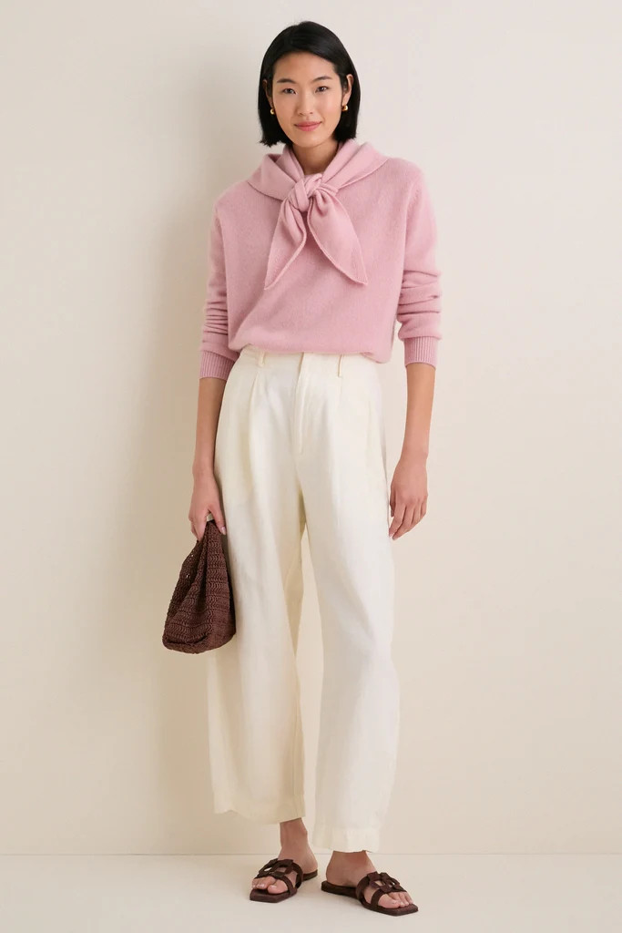 Powder Pink Cashmere Boyfriend Bodie Crewneck | Tuckernuck (US)