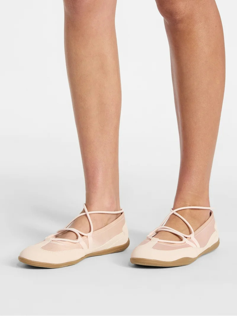 No Boundaries Ballet Flat Sneakers, Women's | Walmart (US)