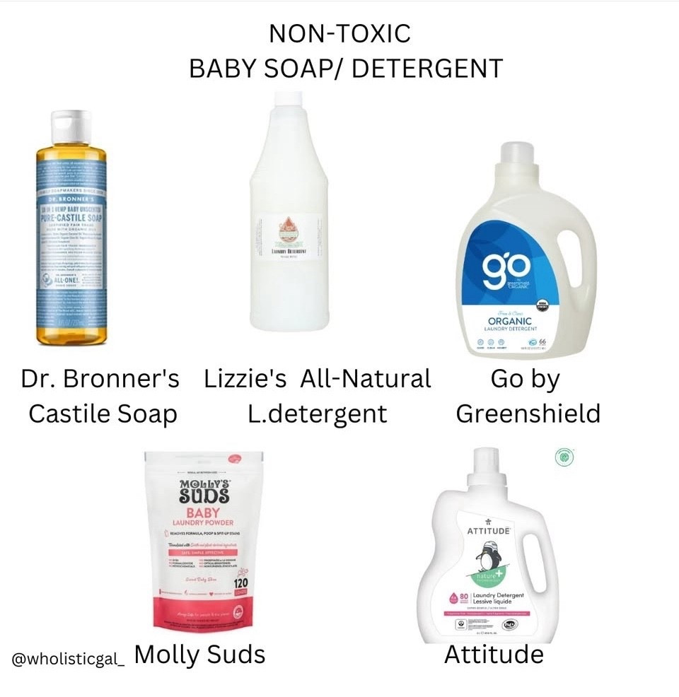 If you’re still using mainstream laundry detergent on your baby’s clothes… this is your gentle nudge to check the label 🧺👀

Most conventional detergents are loaded with:
🚫 Fragrance chemicals
🚫 Optical brighteners
🚫 SLS/SLES & skin irritants
🚫 Preservatives linked to hormone disruption

As a holistic mama building a low-tox home, switching to non-toxic laundry soap was one of the first and most important changes I made — especially for my baby’s delicate skin 🌿

Here are my Top Clean Picks for baby-safe laundry:
	1.	🧼 Attitude Little Ones Laundry Detergent
– Hypoallergenic, EWG-verified, and made with plant- & mineral-based ingredients. It’s gentle and smells naturally fresh (without synthetic fragrance!).
	2.	🧂 Molly’s Suds Original Laundry Powder
– Powered by baking soda and essential oils. It’s super effective for cloth diapers, baby clothes, and even mama’s postpartum wear.
	3.	🫧 Dr. Bronner’s Pure Castile Liquid Soap (Unscented Baby Mild)
– Super concentrated, multipurpose, and fragrance-free. I use it diluted for hand-washing delicates or even baby blankets.
	4.	🍃 GreenShield Organic Free & Clear Laundry Detergent
– USDA certified organic! It’s great for sensitive skin and doesn’t contain any harsh chemicals or synthetic dyes.

👶🏾 Why it matters: Baby skin is thinner and more absorbent than adult skin — and what you wash their clothes in absolutely matters. Choosing non-toxic detergent helps reduce the risk of rashes, eczema flare-ups, respiratory irritation, and long-term chemical exposure.

I’ve linked all of these in my LTK under “Non-Toxic Baby Laundry Essentials” — because safe skin starts in the laundry room 🧺💚

#nontoxicbaby #nontoxiclaundry #babyskincare #mamahoodessentials #attitudeliving #mollyssuds #drbronners #greenshieldorganic #eczemafriendly #lowtoxhome #cleanliving #wholisticgalapproved #cleanlaundrydetergent #safeforbabies #nontoxichomeproducts

#LTKBaby #LTKKids #LTKFamily