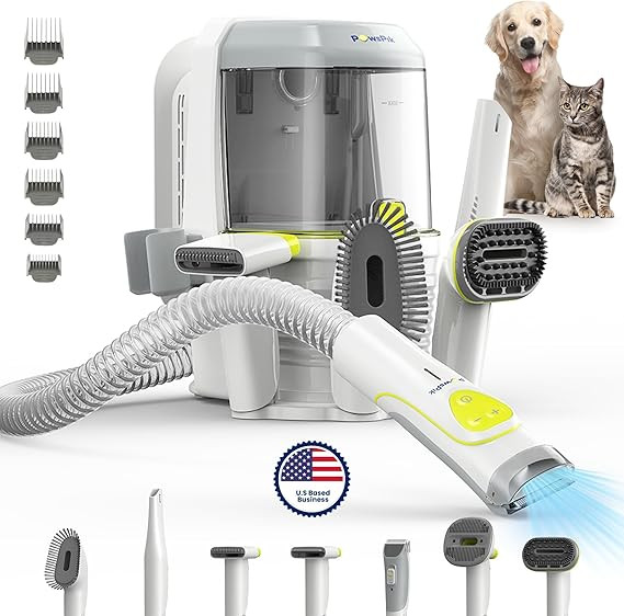 PAWSPIK Professional Dog Grooming Vacuum Kit, Dogs & Cats, Direct Handheld Control, 7 Grooming To... | Amazon (US)