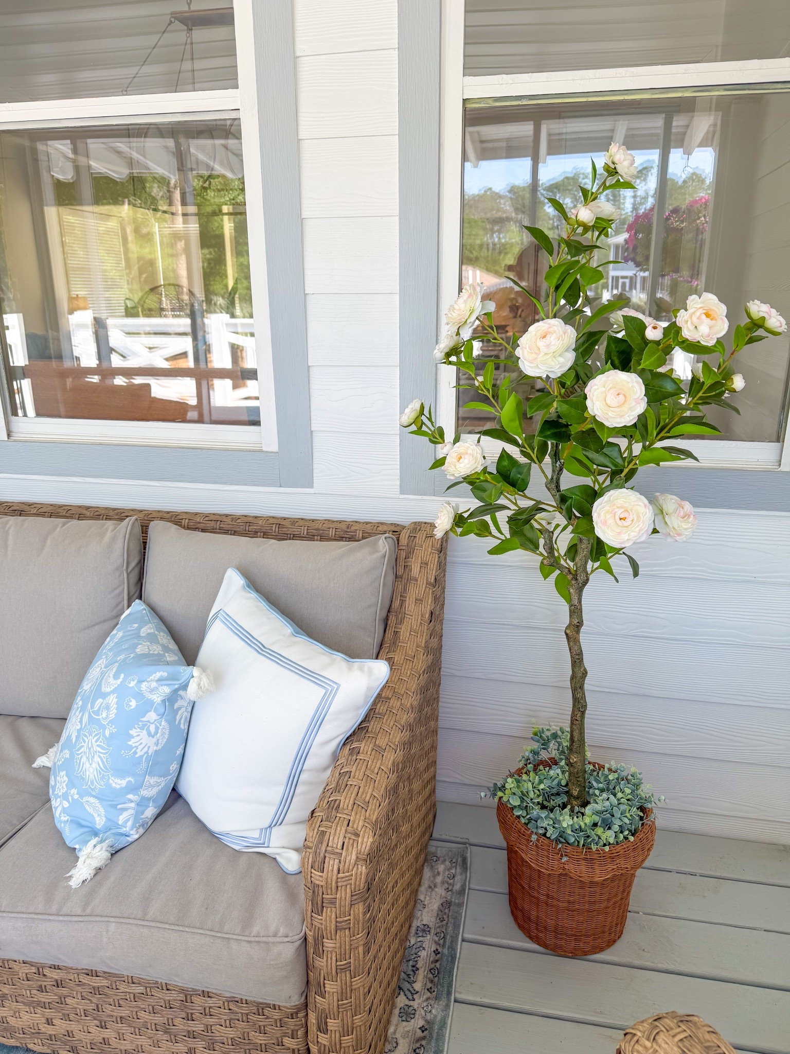 Outdoor furniture patio decor 







Porch decor
Outdoor seating 
Faux tree 
Wicker planters 
Home decor 
Spring decor
Back porch decor 
Spring porch
Outdoor entertaining 

#LTKHome #LTKFindsUnder100 #LTKSeasonal