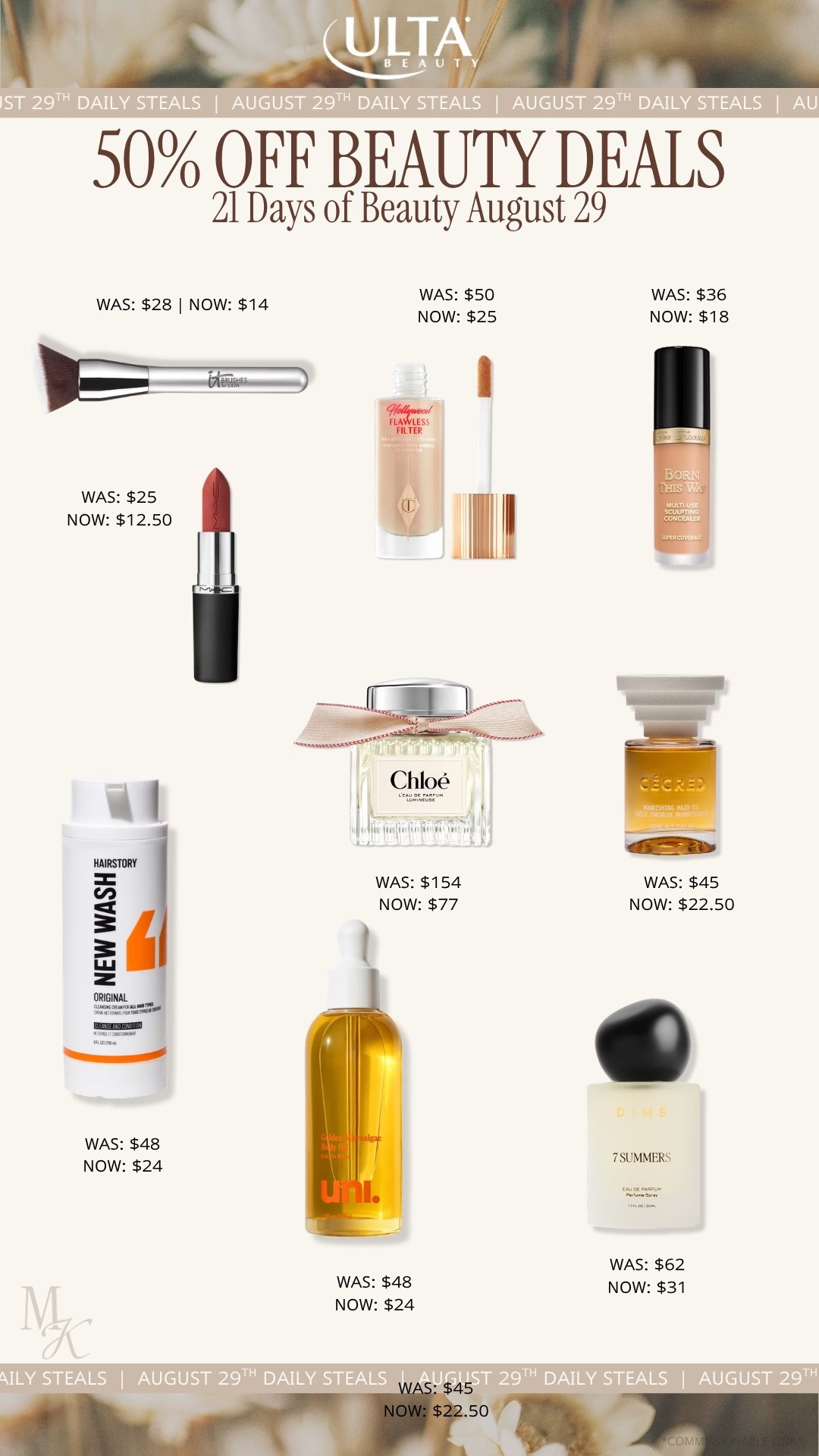 Ulta 21 Days of Beauty Favorites! 
-
Makeup, beauty, ulta, hair care, skincare, body care, body wash, perfume, hair oil, cecred, too faced, concealer, makeup brushes

#LTKBeauty #LTKSaleAlert