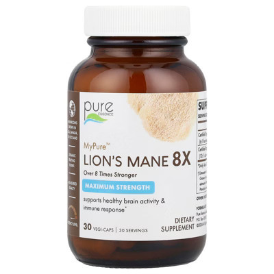 Pure Essence MyPure™, Lion's Mane 8X, Maximum Strength, 30 Vegi-Caps | Target